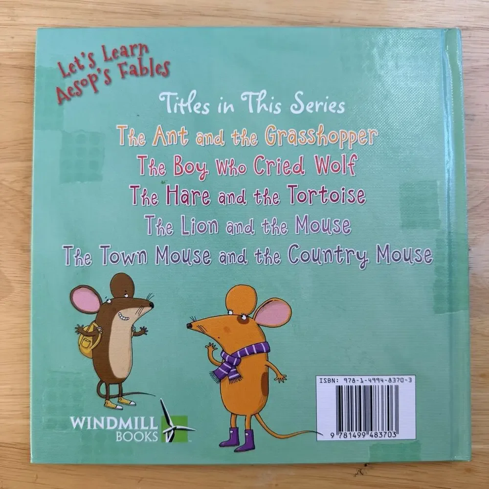The Town Mouse and the Country Mouse Lets Learn Aesops Fables Hardcover Book